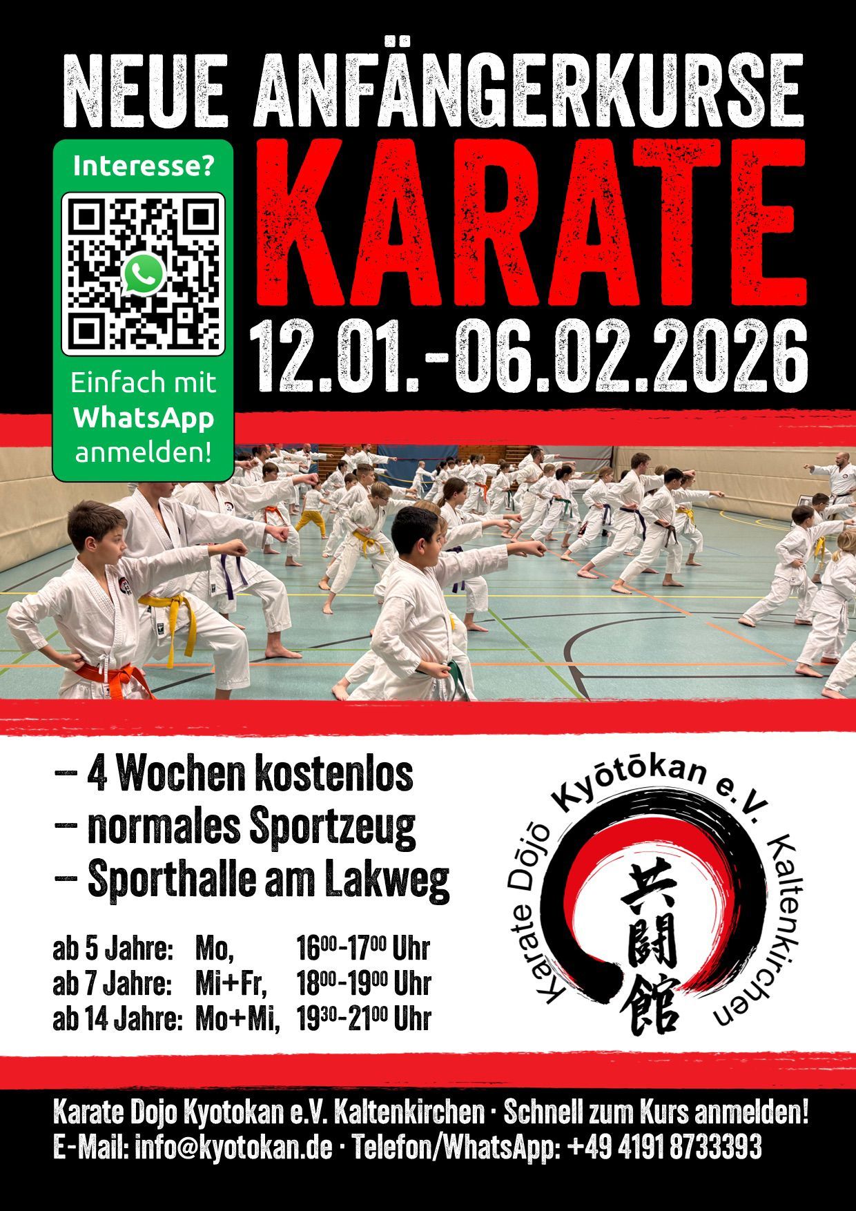 Neue Anfängerkurse ab 15.09.2025 - Alle Altersklassen